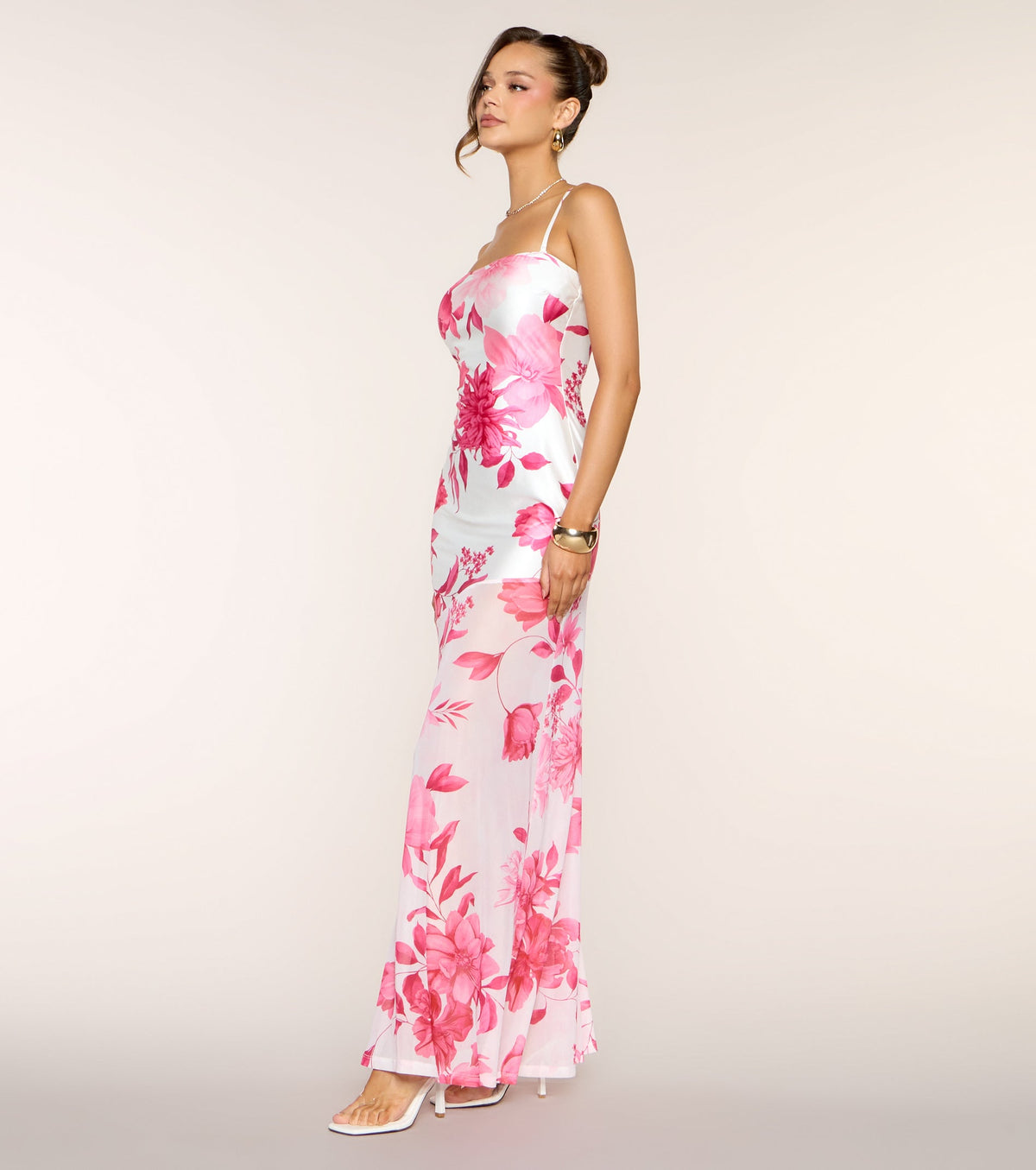 Kenzie Floral Formal Dress With Bag