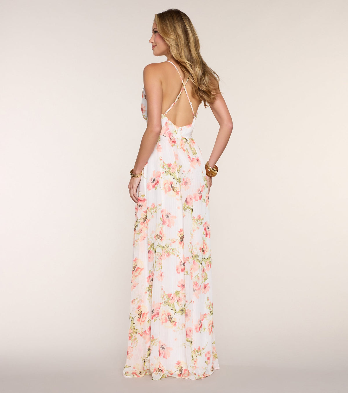 May Floral Chiffon A-Line Formal Dress