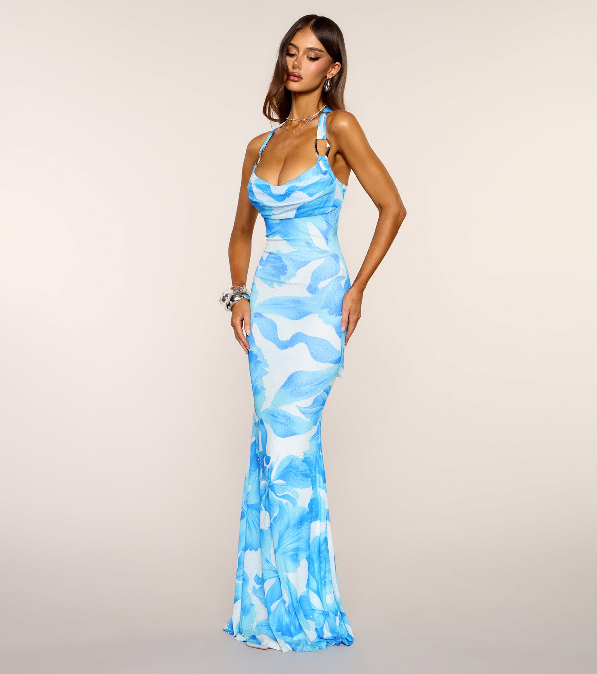 Corrine Tropical Mermaid Formal Dress
