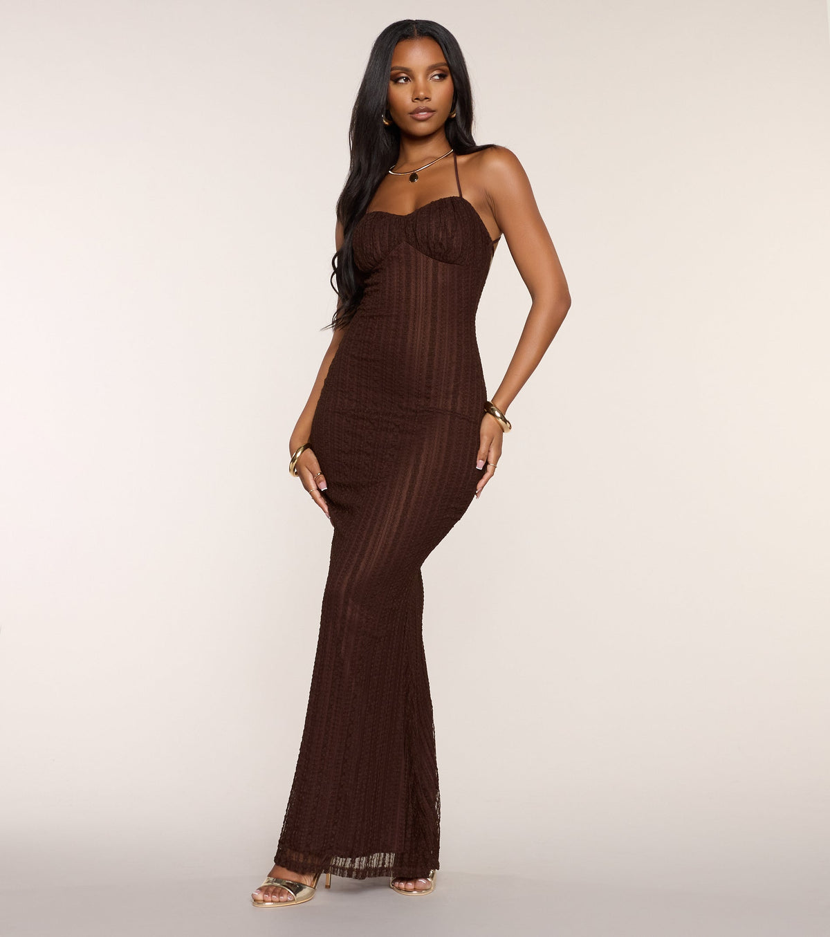 Table For Two Lace Maxi Dress