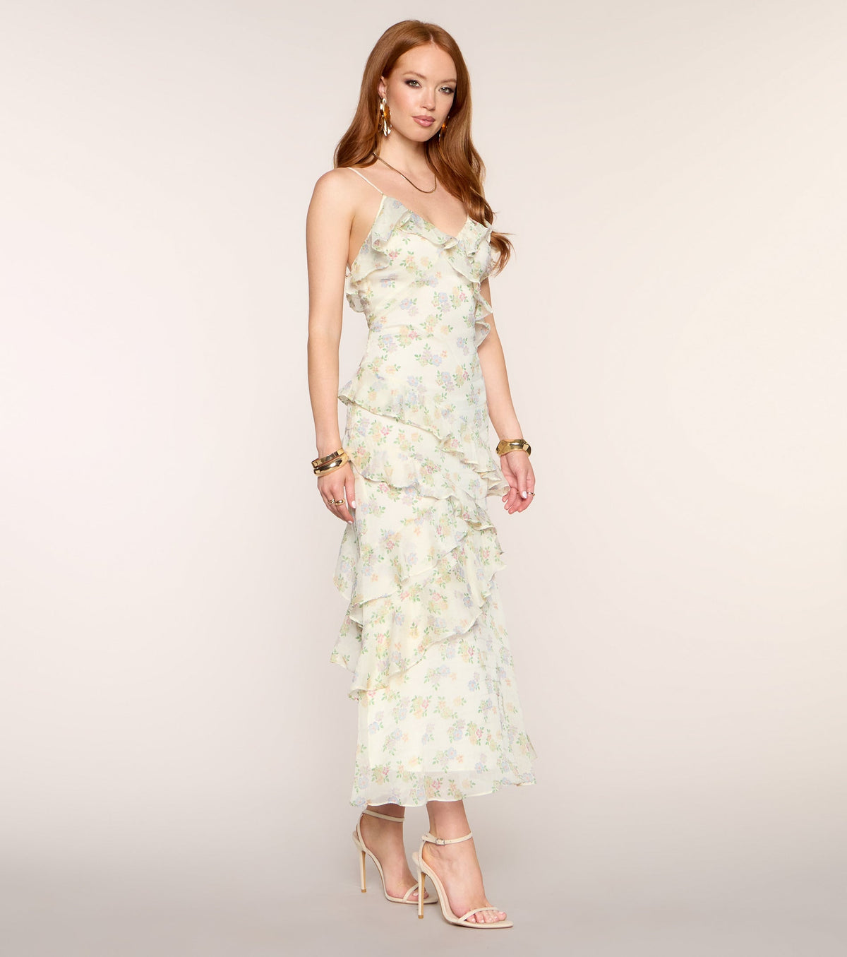 Love Letters Ruffle Maxi Dress