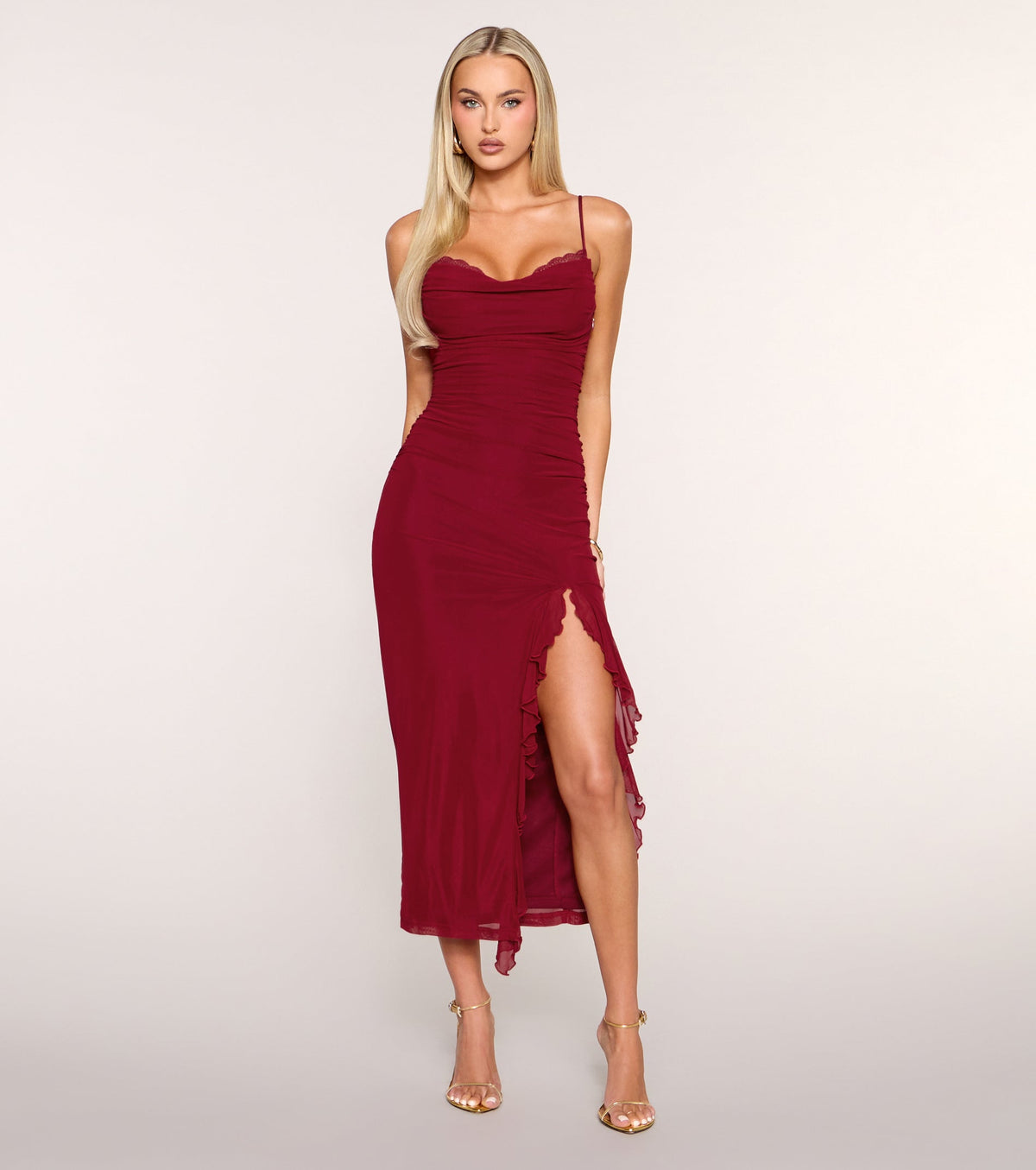 Serving Chicness Mesh Midi Dress