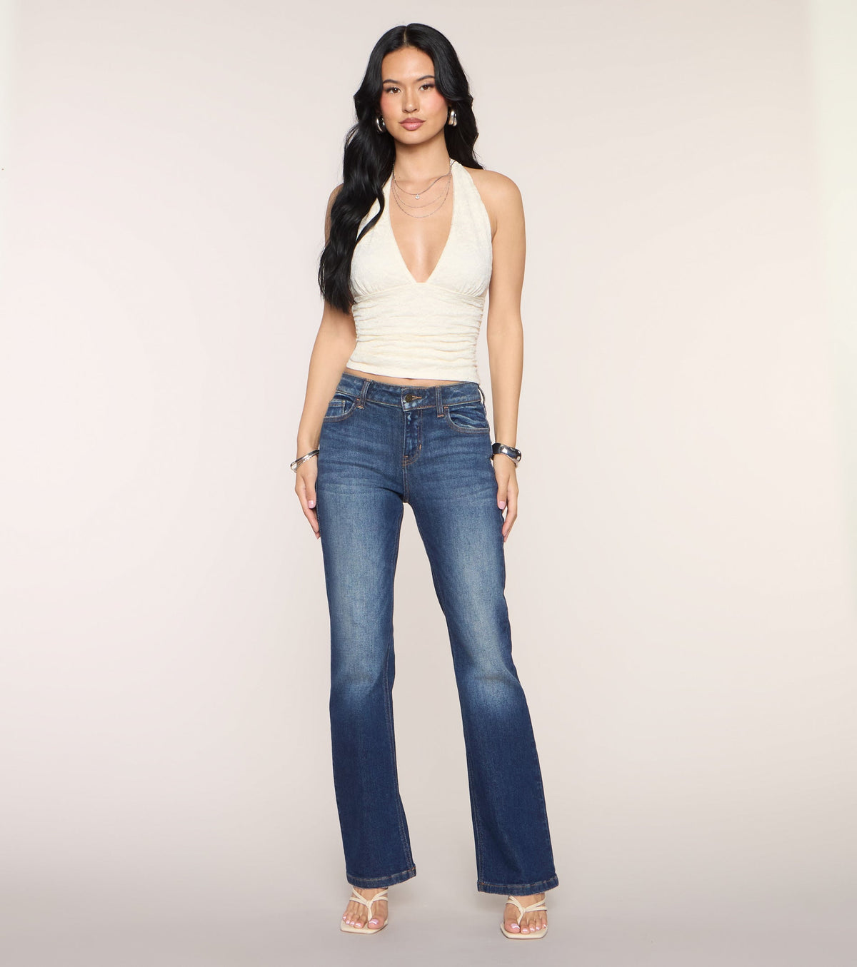 Too Cute To Text Lace Halter Top