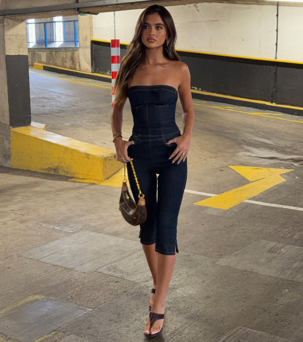 Booked And Busy Denim Bustier