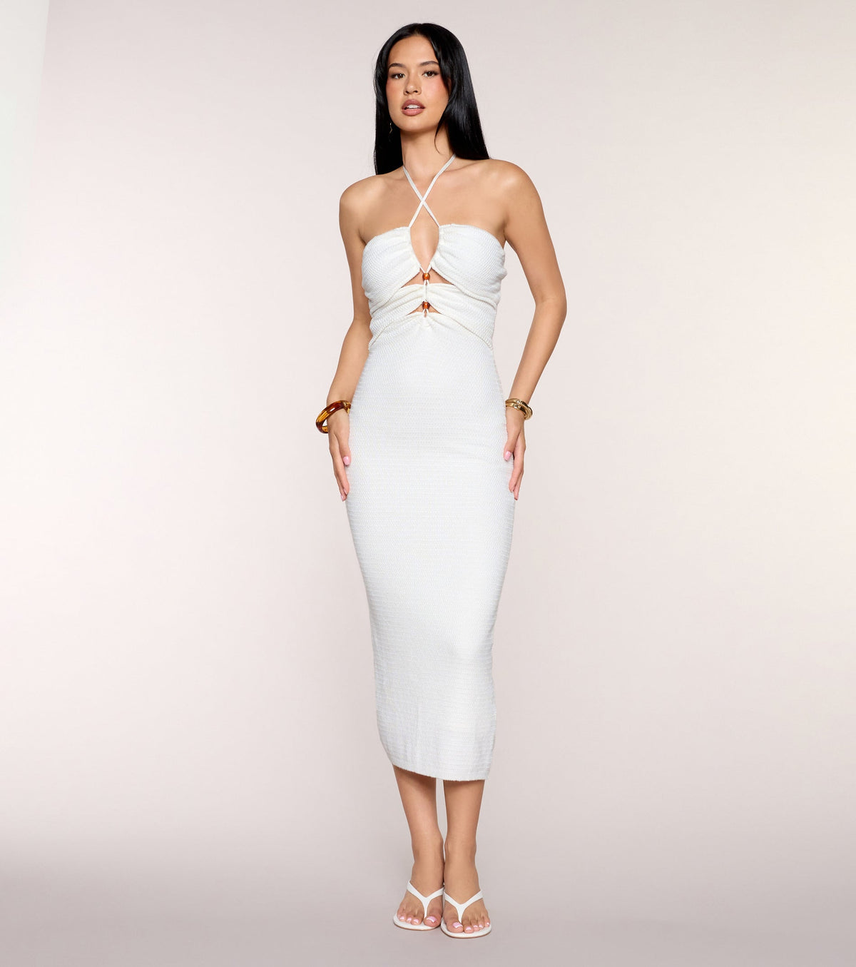 Seaside Stunner Halter Maxi Dress
