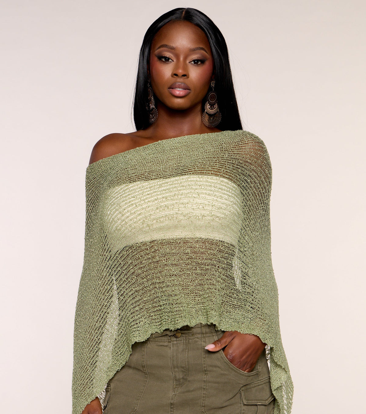 Sunkissed Stroll Knit Poncho