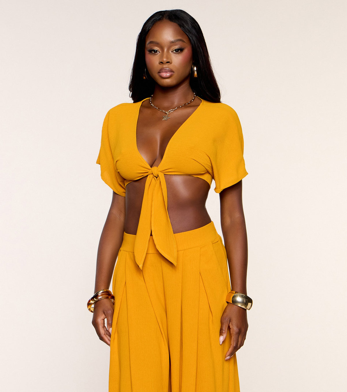 Breezy And Bold Tie-Front Top