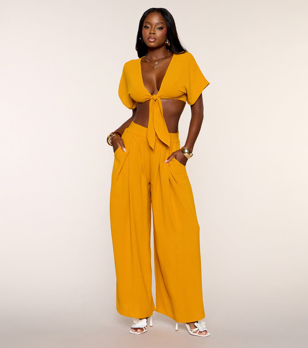 Breezy And Bold Tie-Front Top