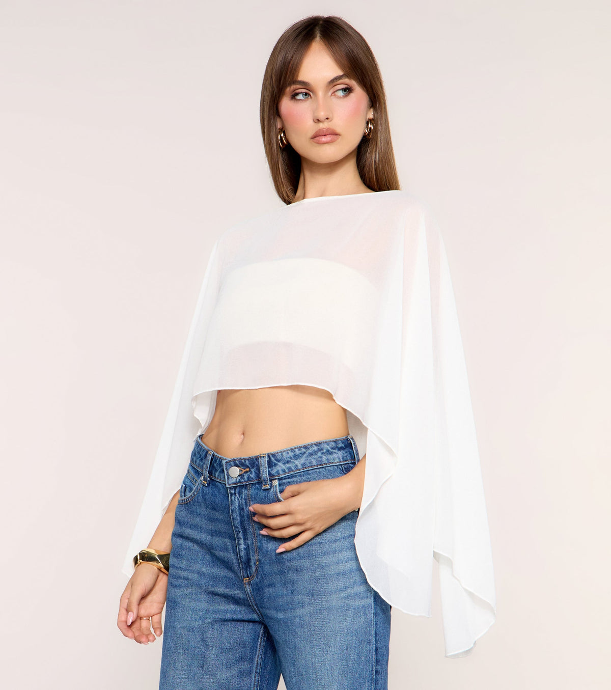 Effortless Days Sheer Chiffon Poncho