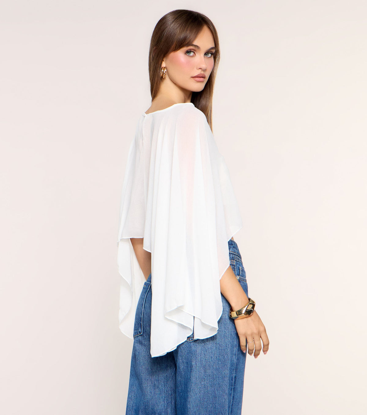 Effortless Days Sheer Chiffon Poncho