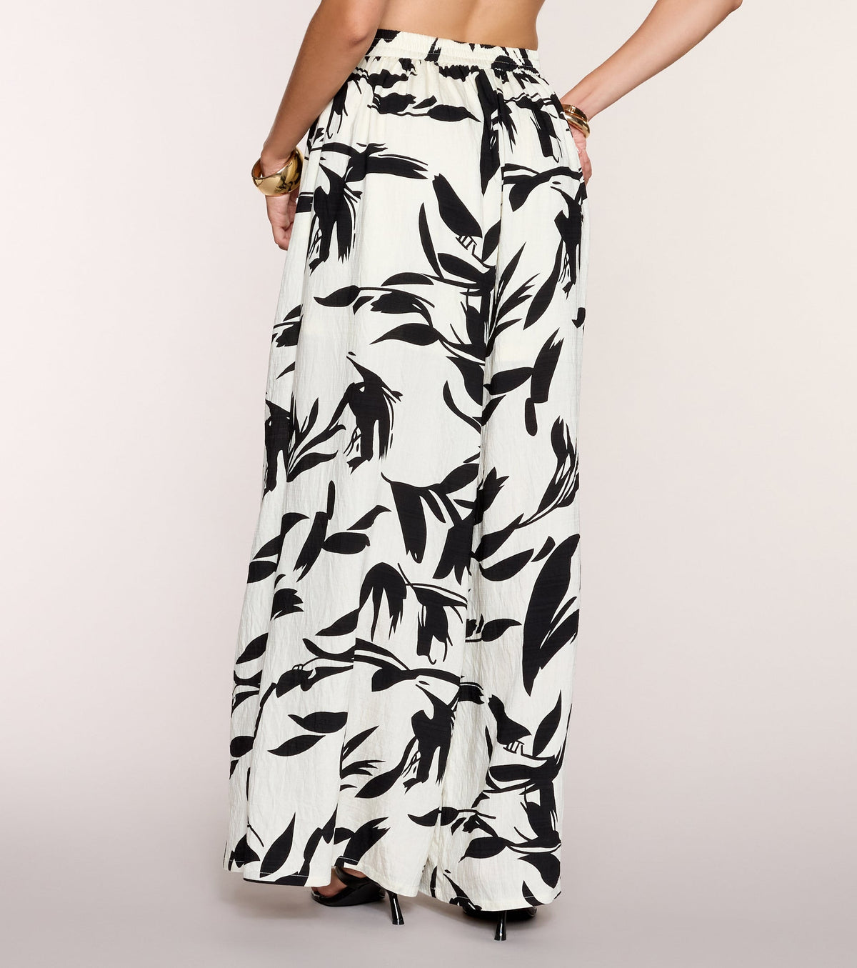 Breezy Vibe Tropical Print Palazzo Pants