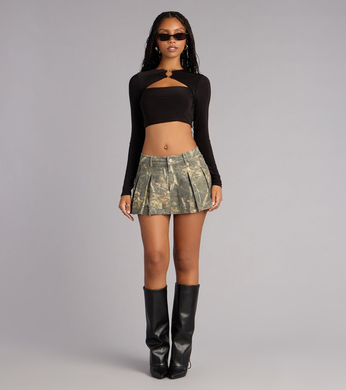 All The Attention Camouflage Skort