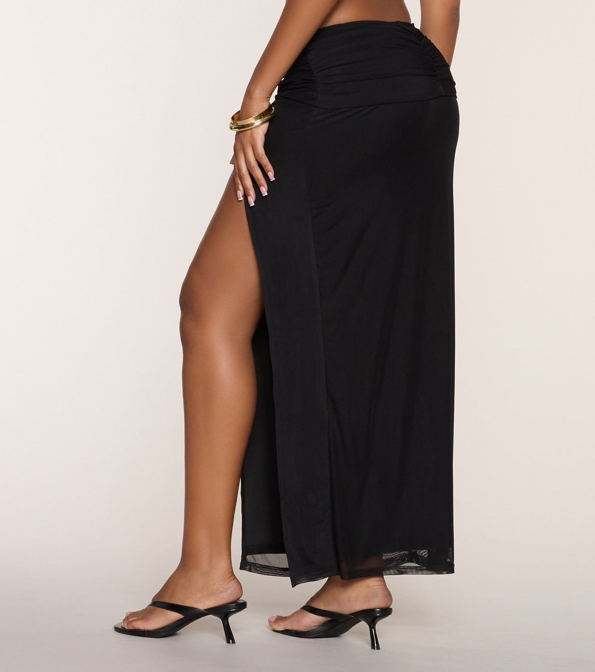 Worth The Double Take Mesh Maxi Skirt