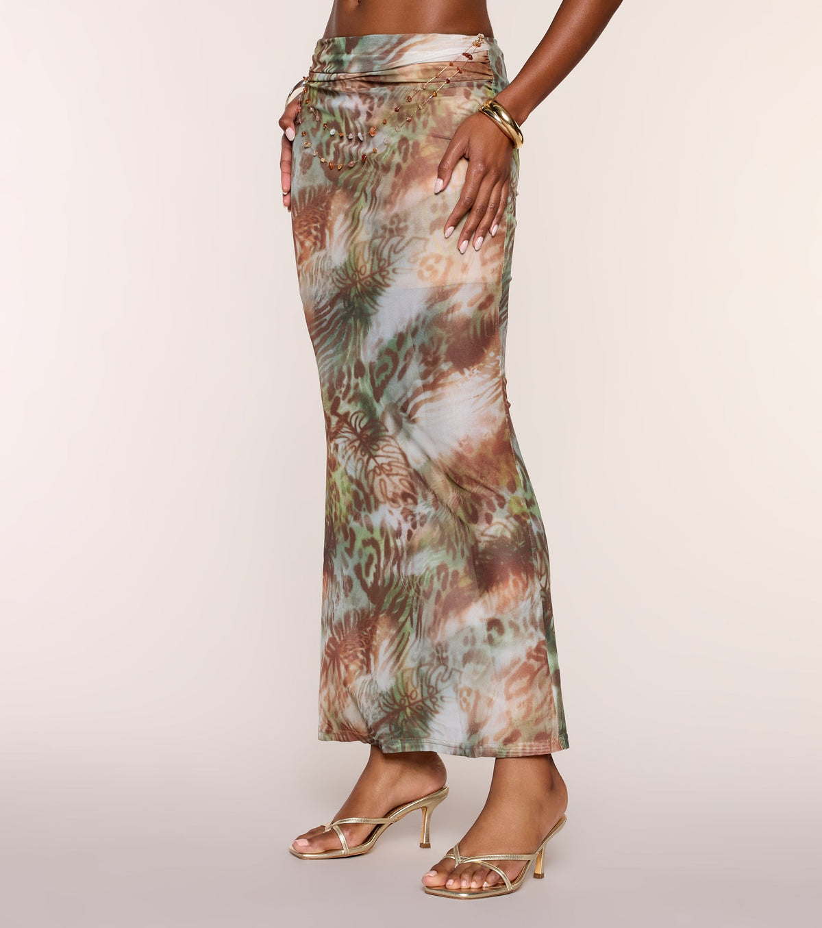 Sunset Social Abstract Maxi Skirt