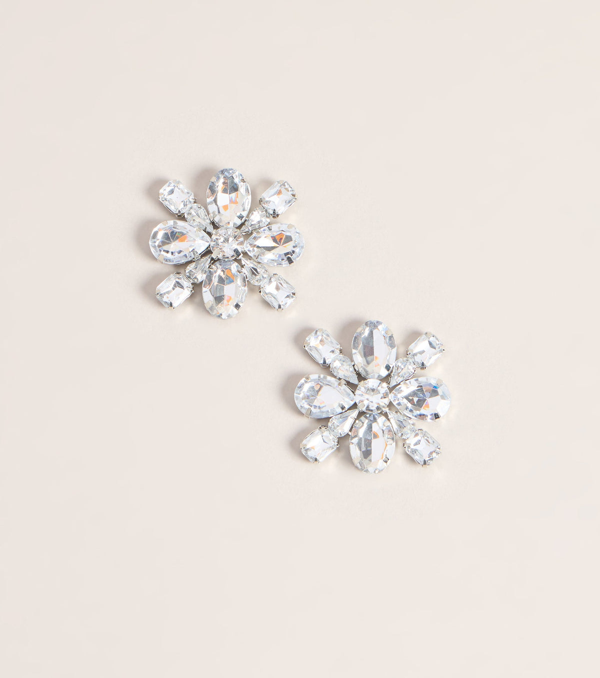 First Dance Rhinestone Flower Earrings