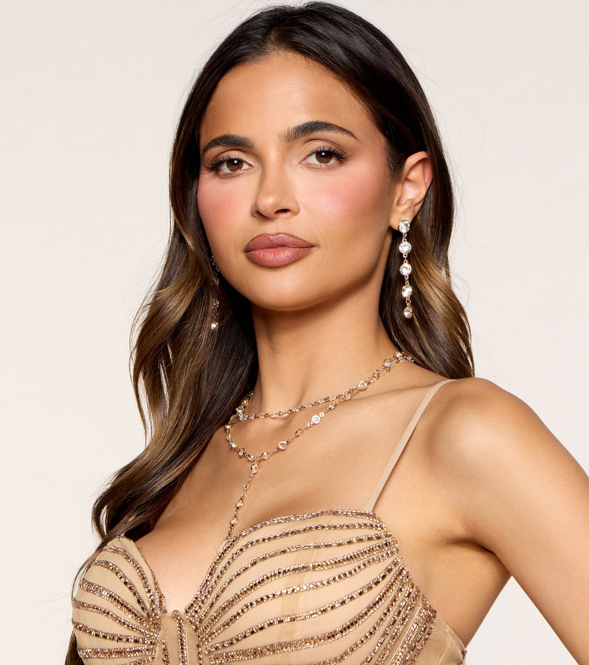 Cascading Spark Rhinestone Earrings
