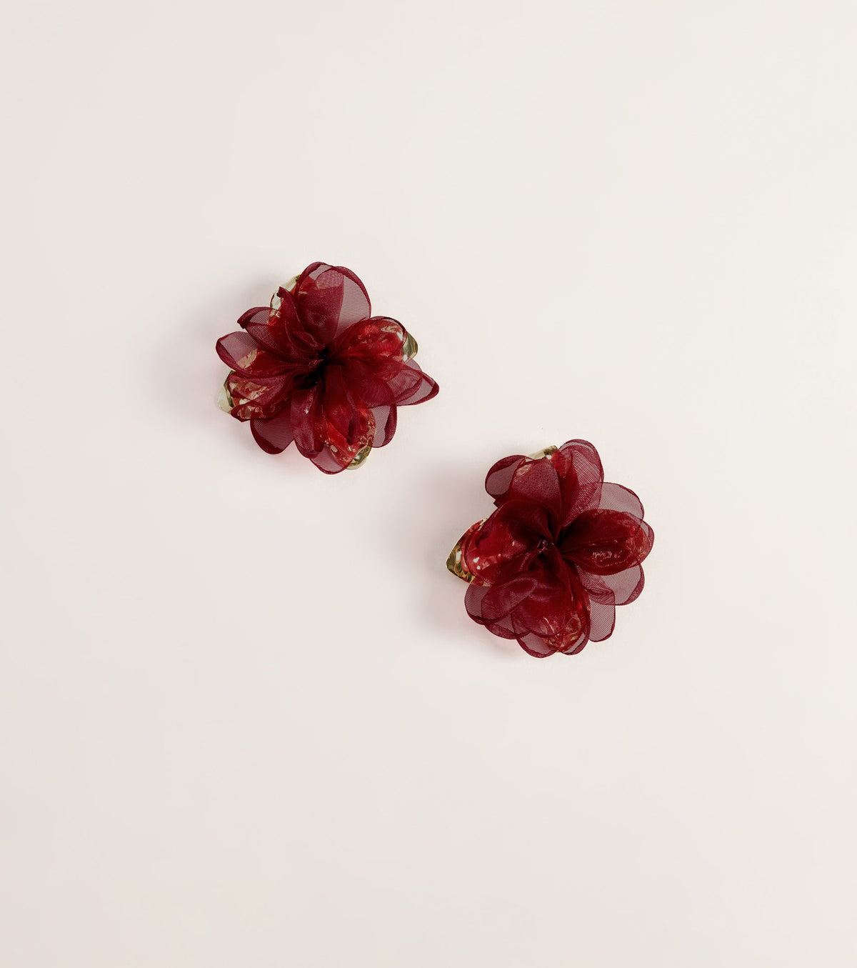 Bloom Behavior Chiffon Flower Earrings
