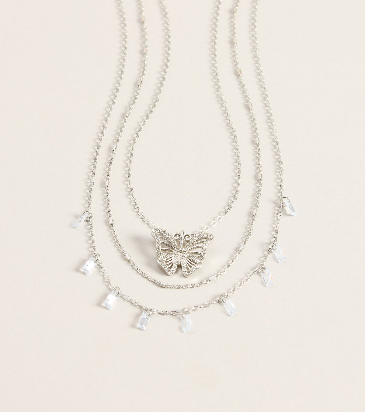 Delicate Drama Butterfly Necklace Set