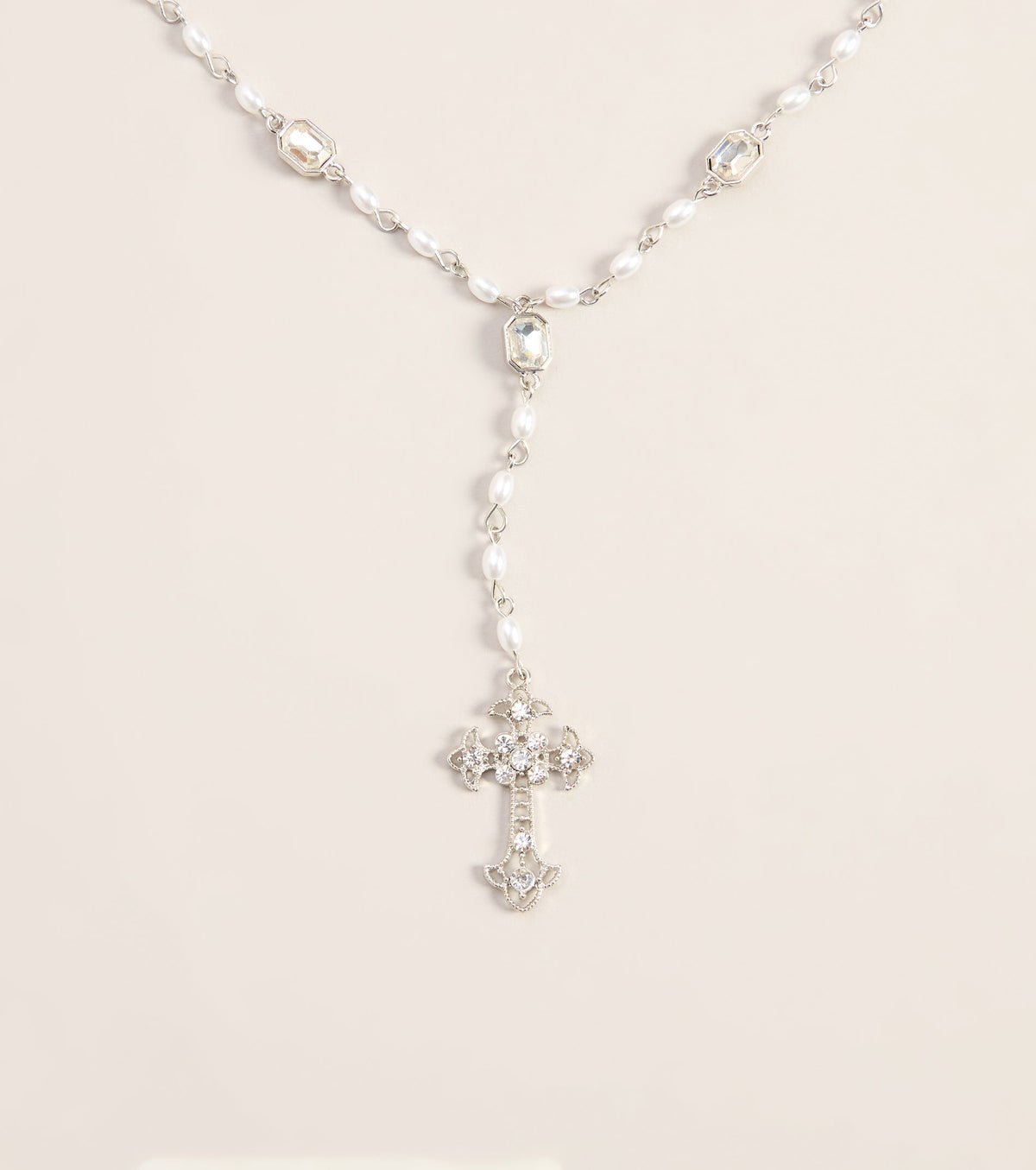 Charm Check Cross Necklace