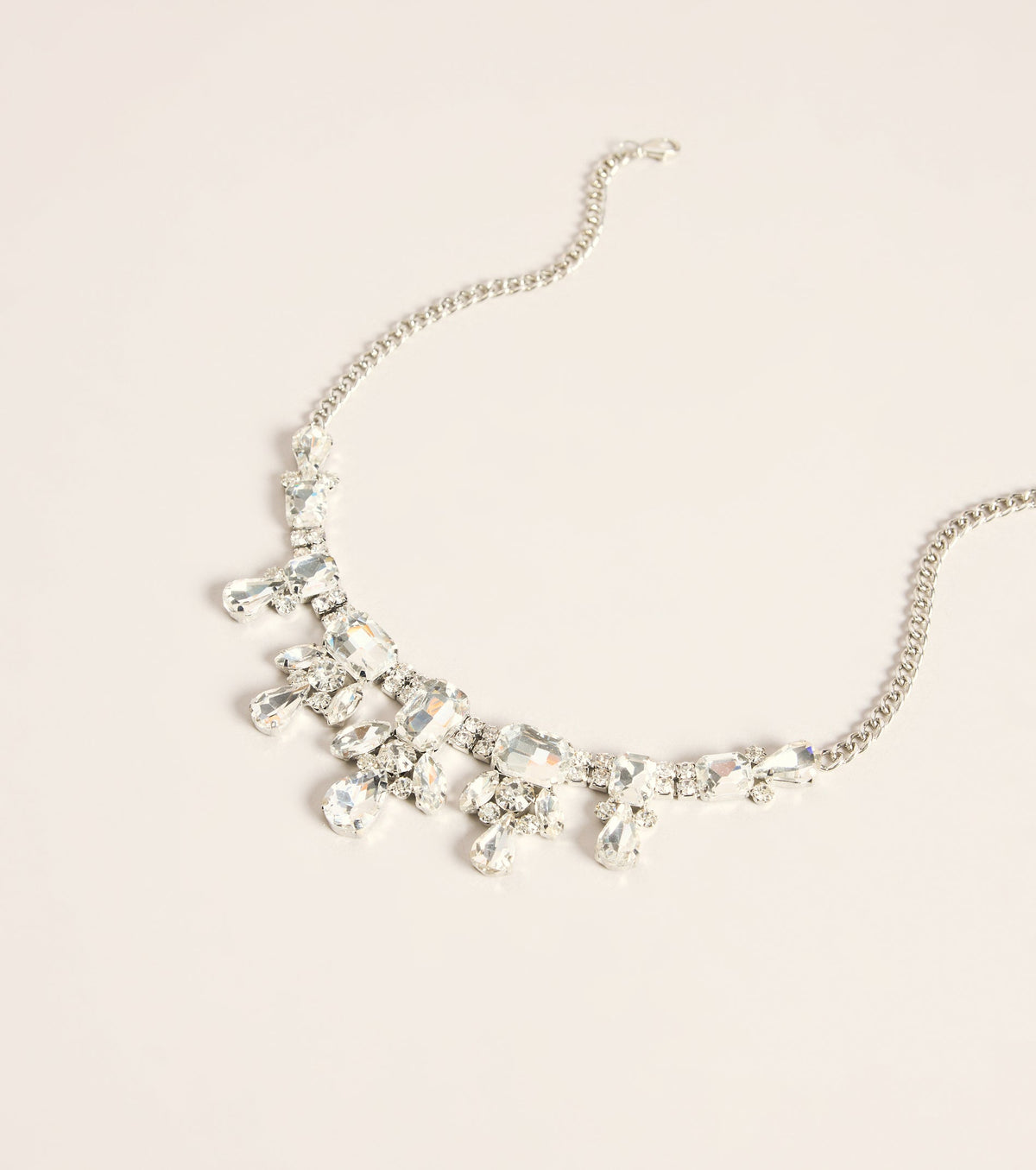 Luxe Link Rhinestone Collar Necklace