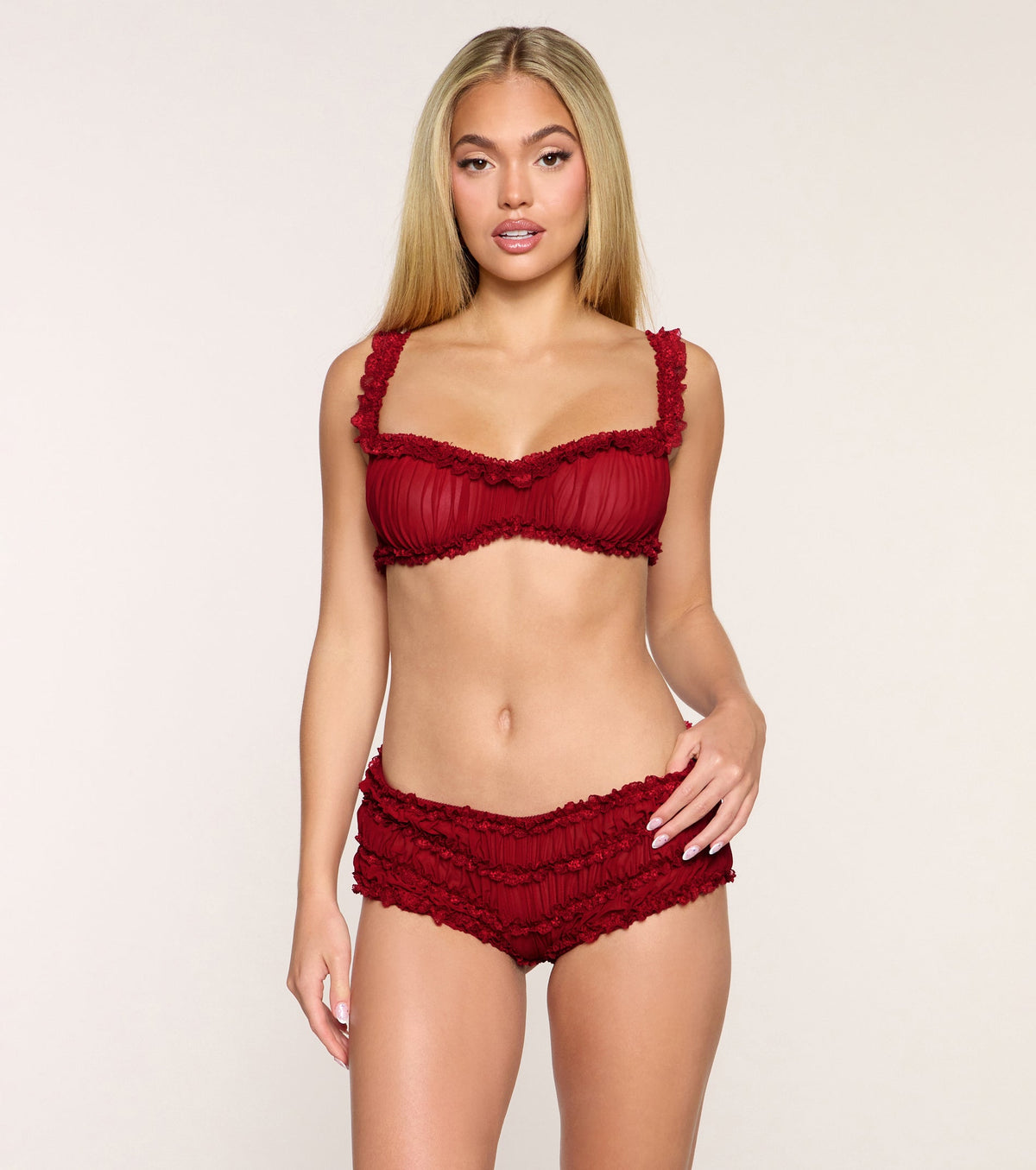 Sweet But Bold Ruffle Hot Shorts