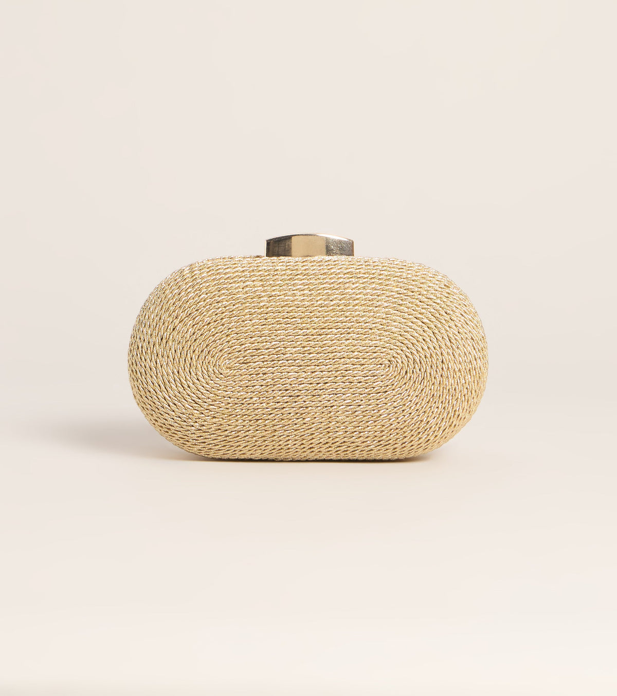 Chic Invite Metallic Rope Box Clutch
