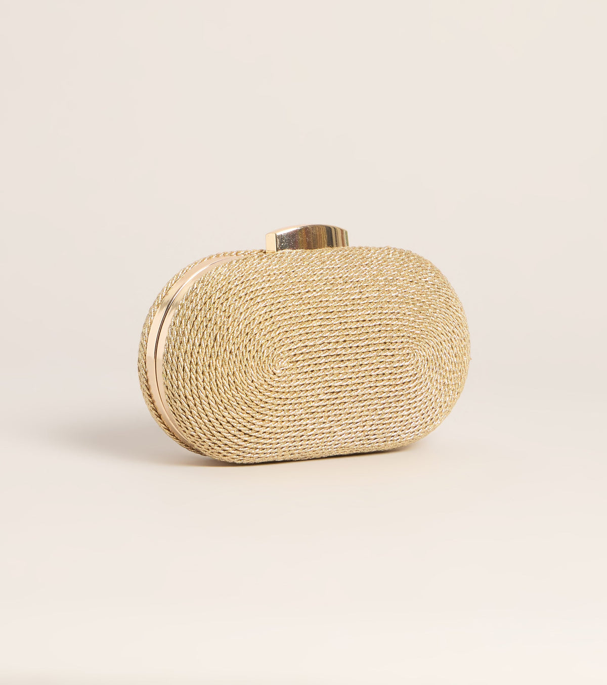 Chic Invite Metallic Rope Box Clutch