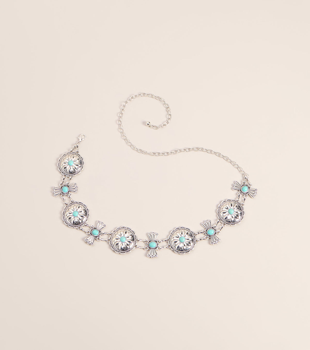 Statement Styling Stone Concho Chain Belt
