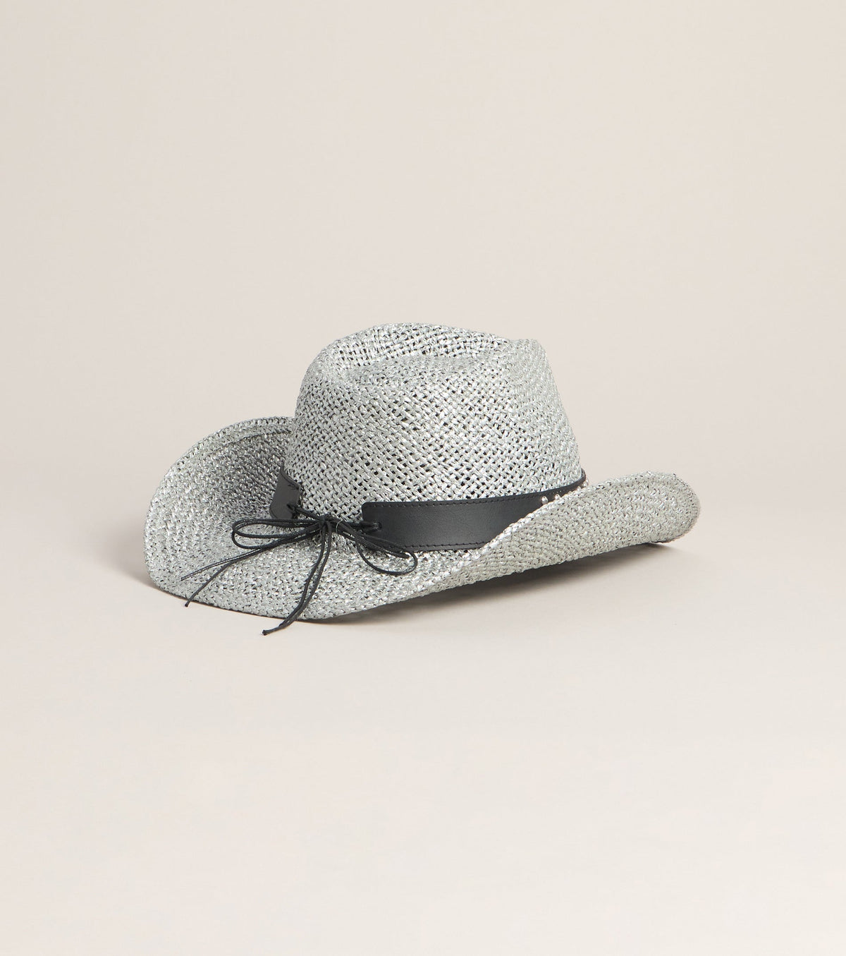 Western Glam Metallic Straw Cowboy Hat