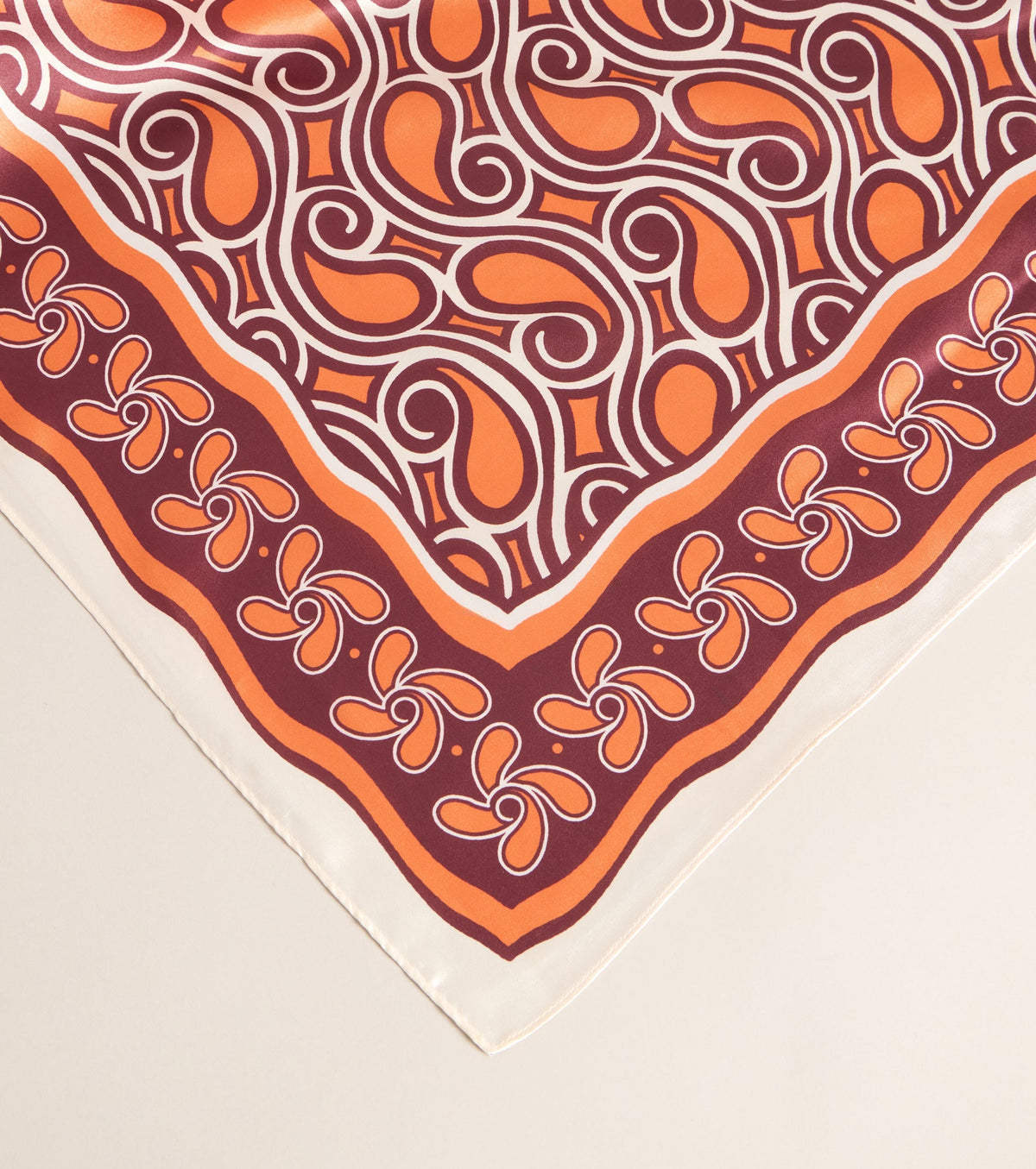 Styled Right Satin Print Scarf