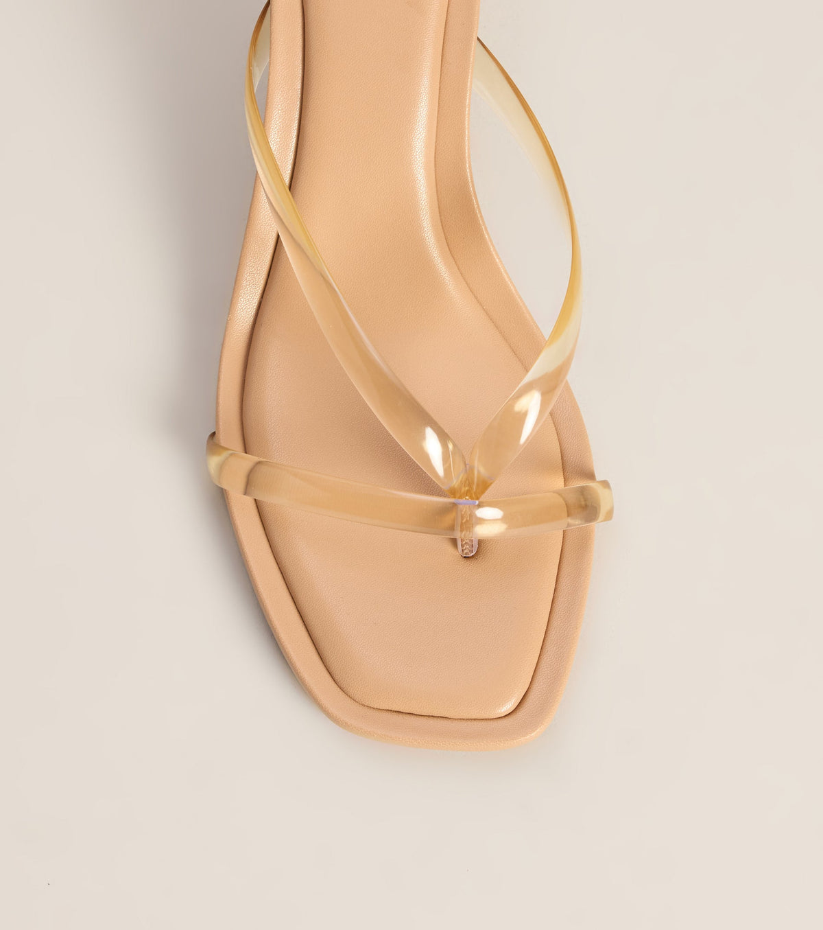 Clear Choice Jelly Thong Strap Kitten Heels