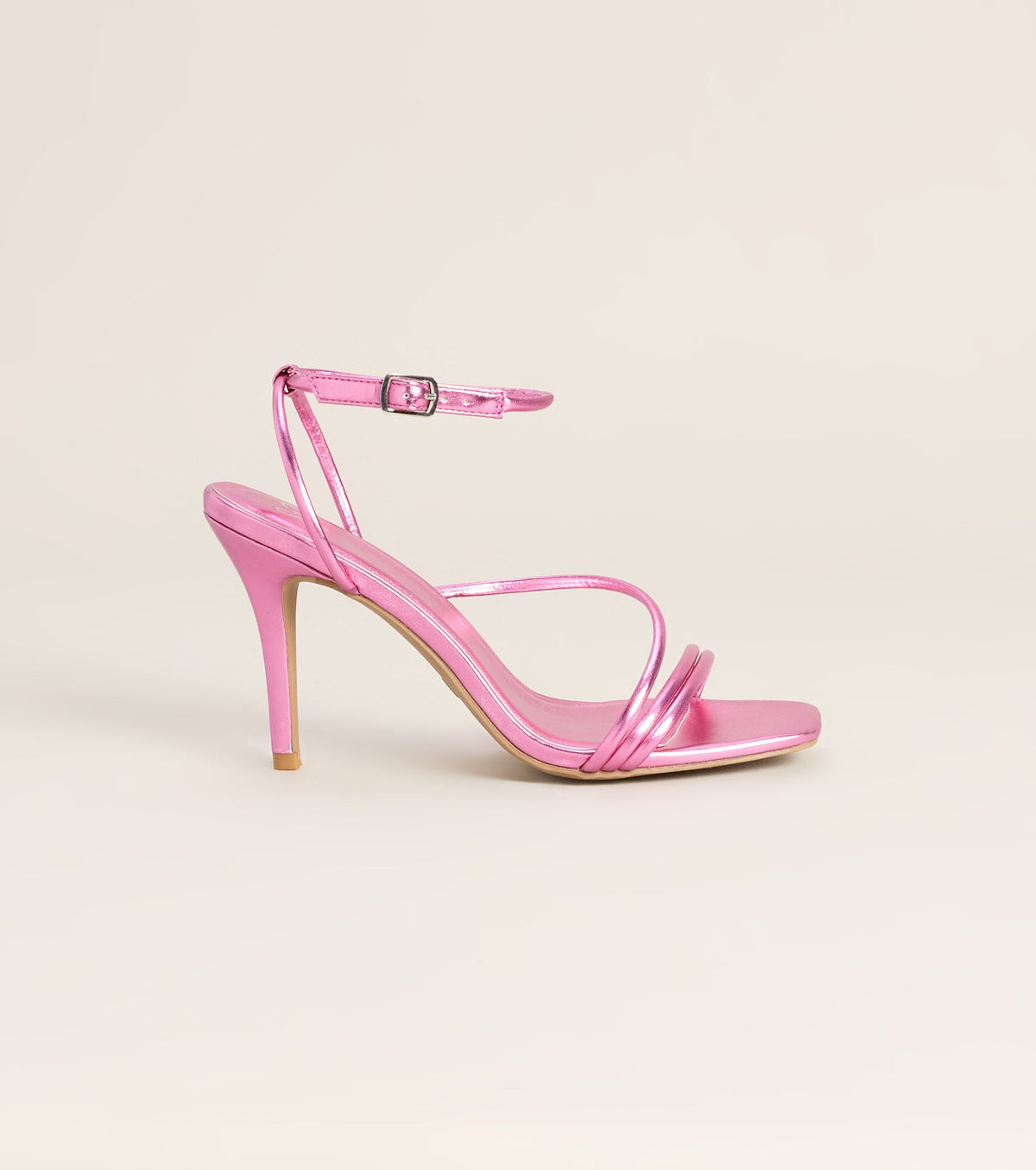 Extra Credit Metallic Faux Leather Stiletto Heels