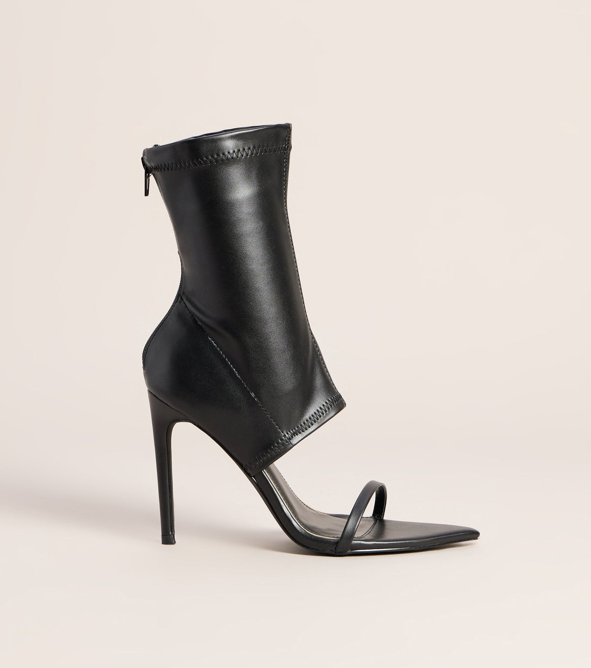 Curve Appeal Sock Cutout Stiletto Heels