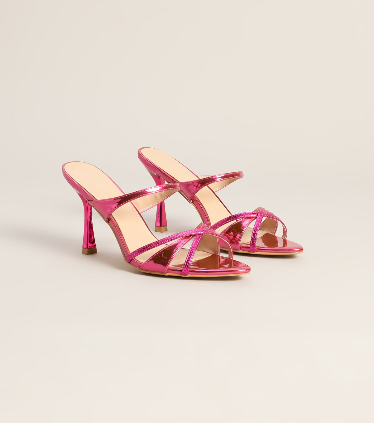 Make It Memorable Metallic Mule Heels