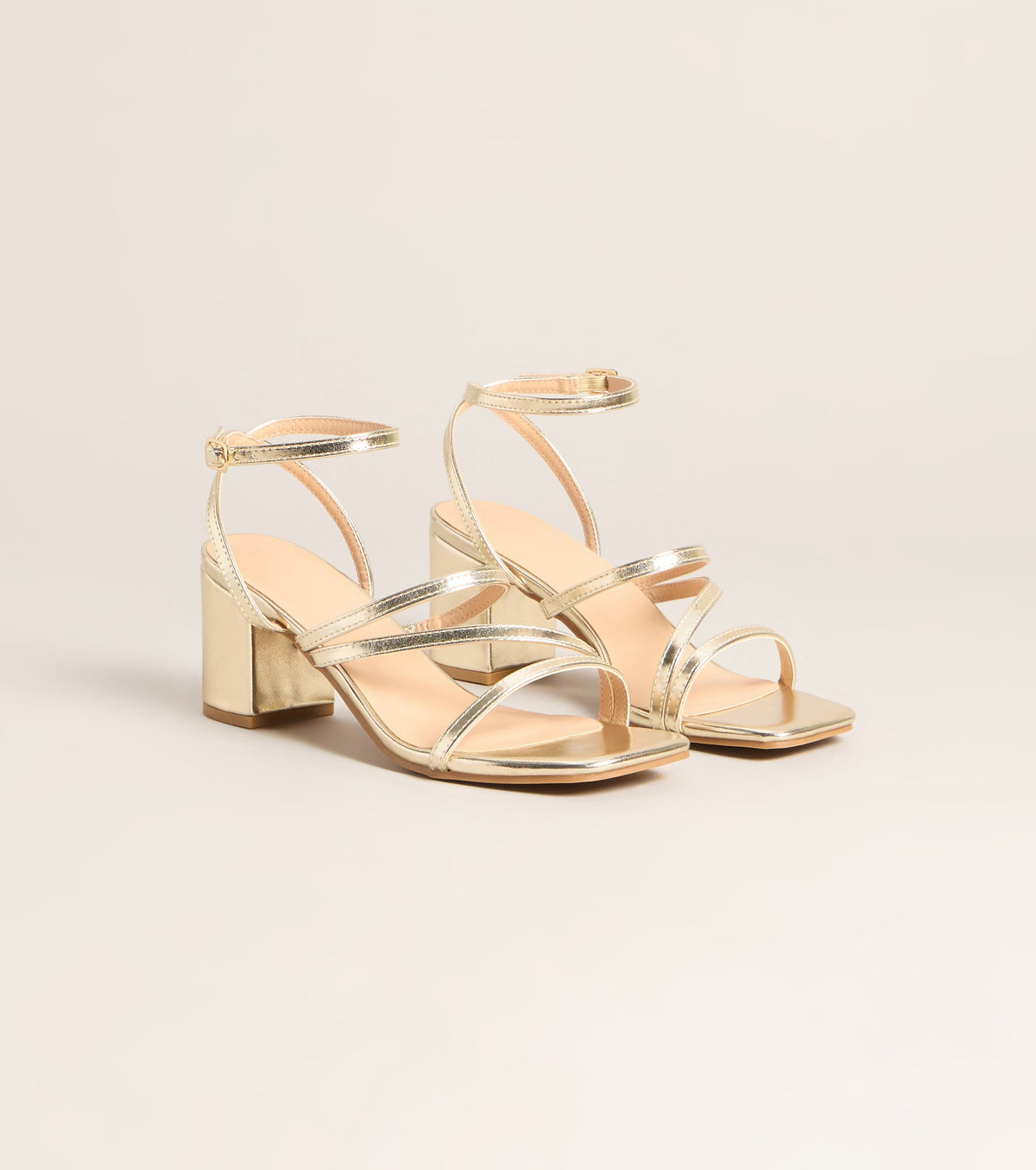 Dress Code Strappy Block Heels