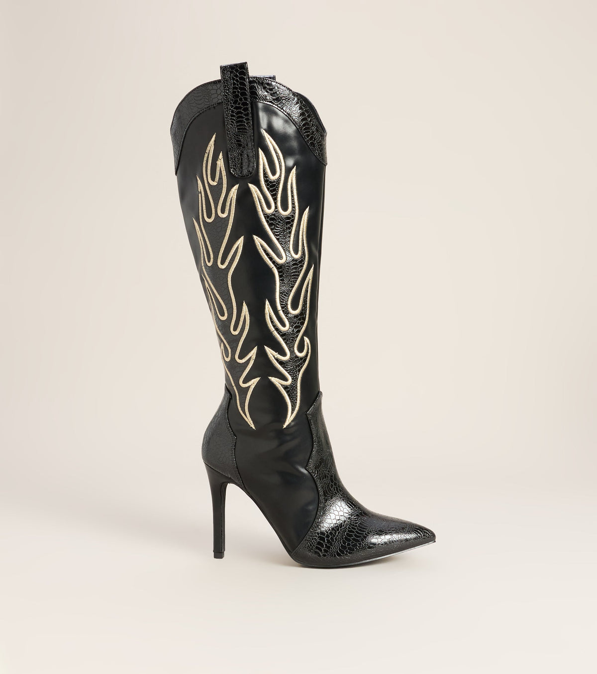 Front Row Flame Western Stiletto Boots
