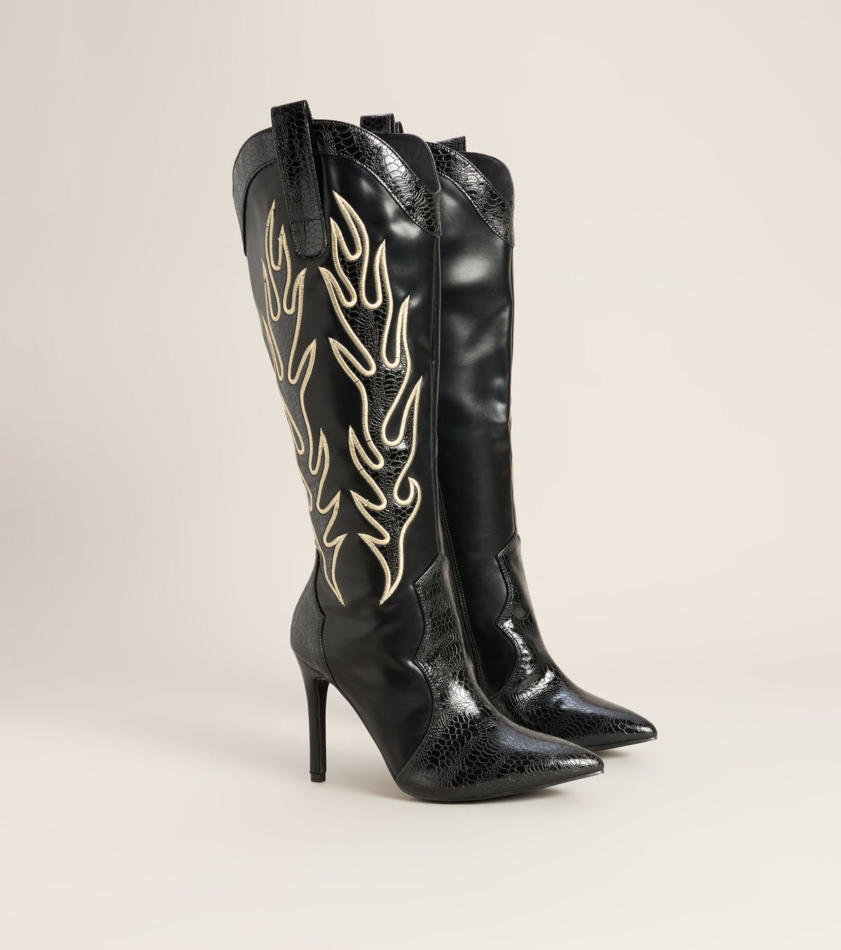 Front Row Flame Western Stiletto Boots