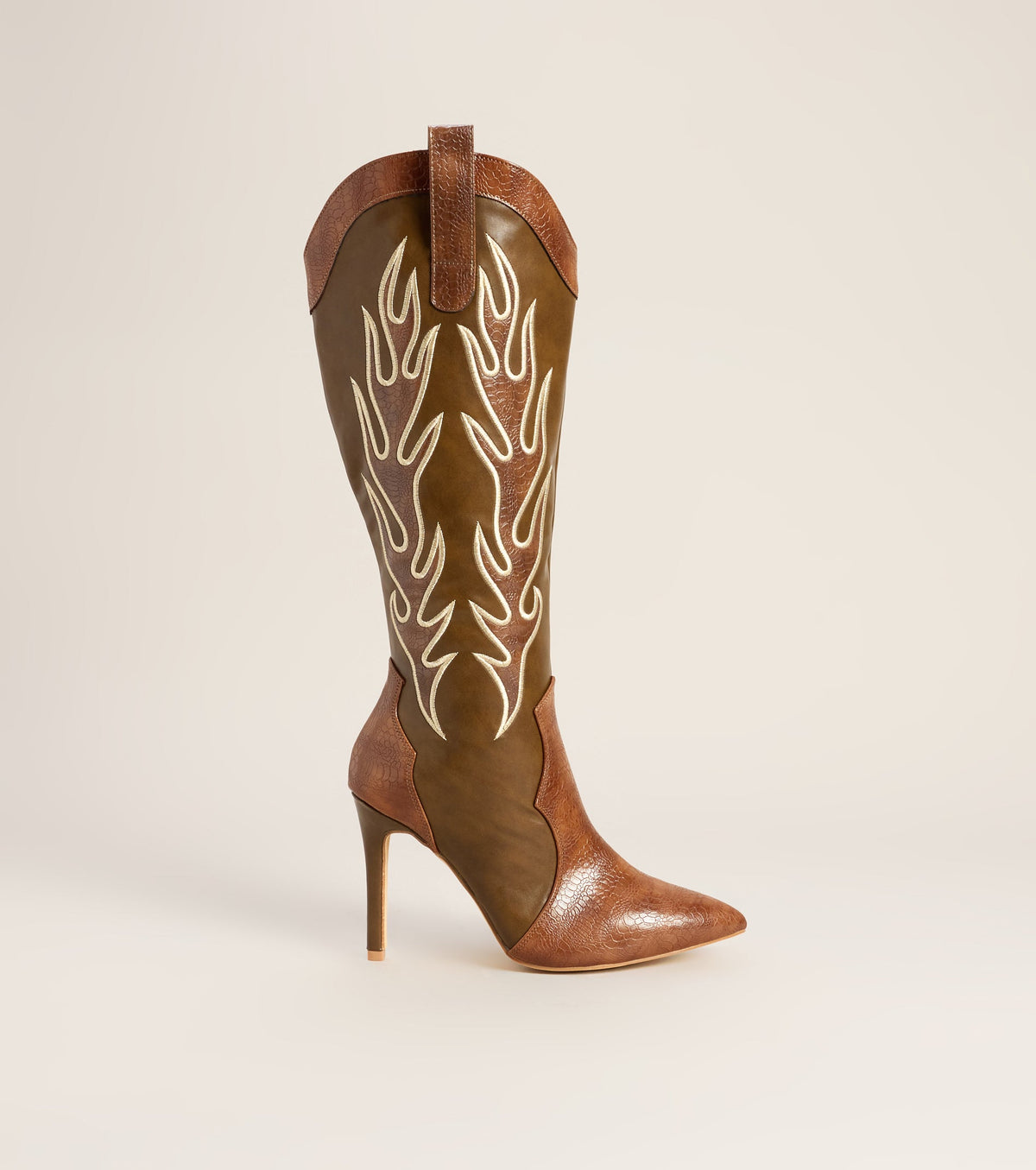 Front Row Flame Western Stiletto Boots