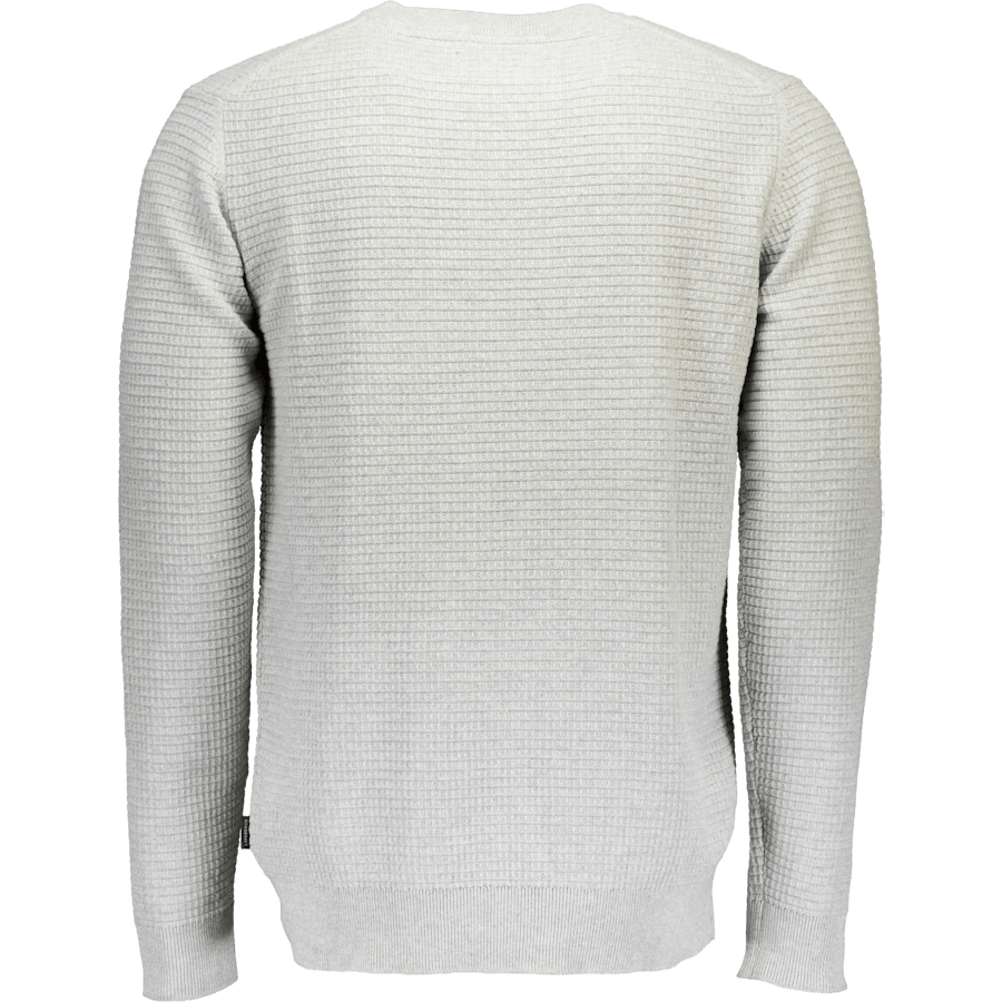 Structure O-neck Knit L/s Gry
