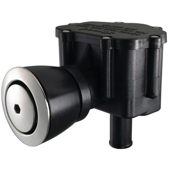 Tank ontluchter met terugslagklep 16mm slang tot 6.50mm huiddikte RVS uitstraling