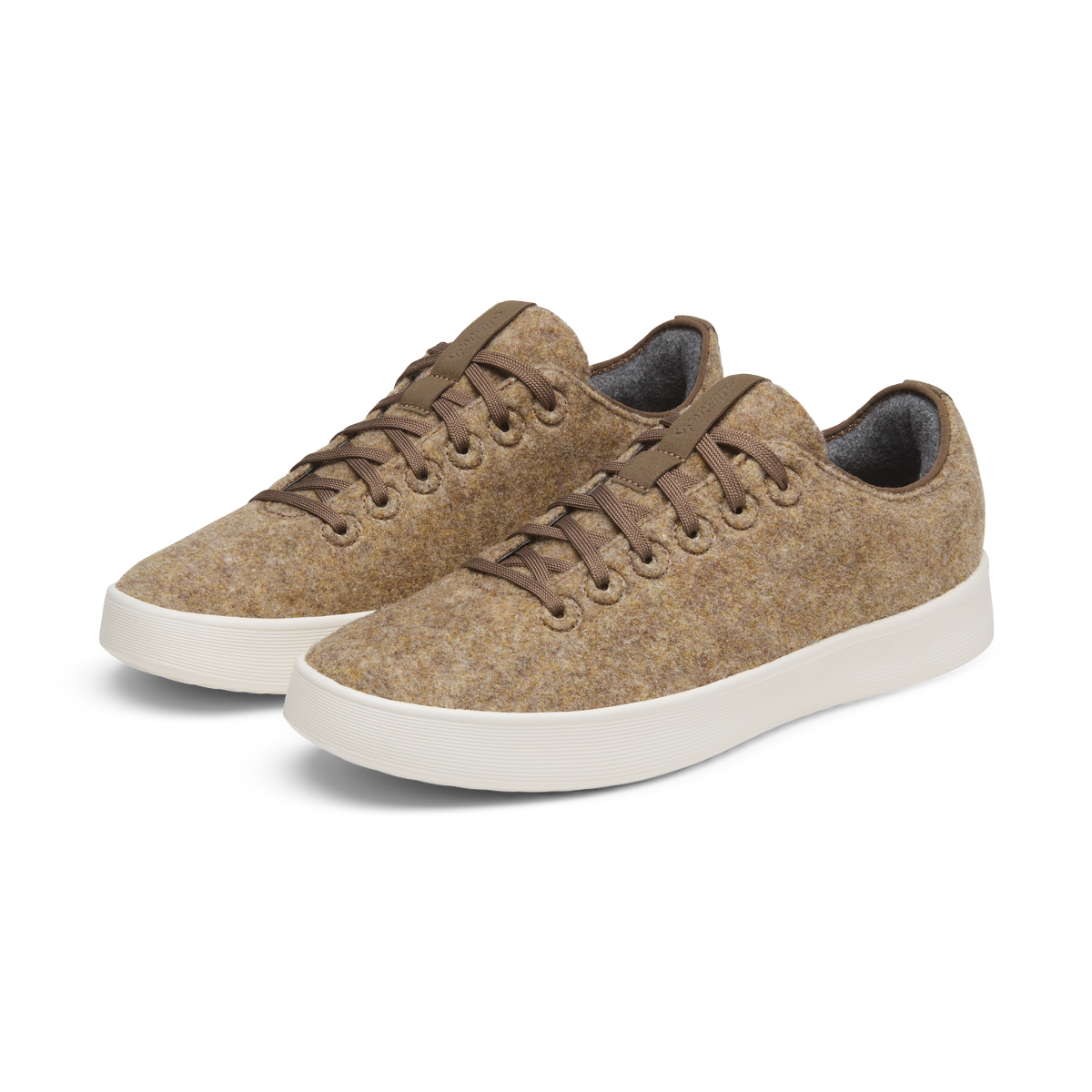 Women's Wool Cruiser in Dark Camel with a Natural White Sole