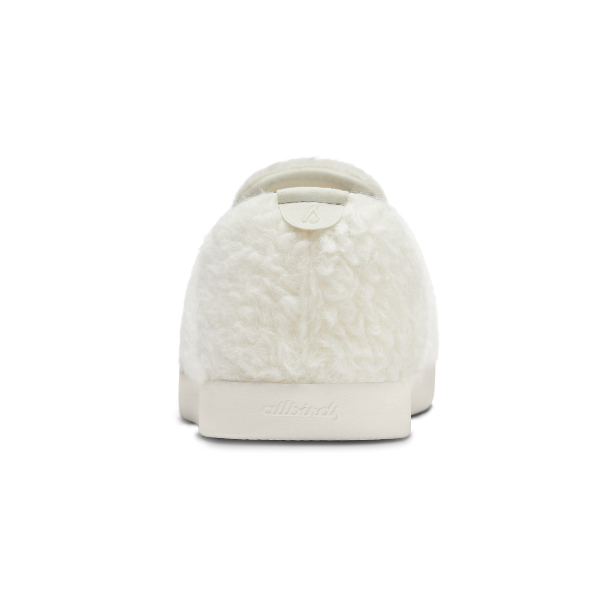 Big Kids Smallbirds Wool Loungers — Natural White Fluffs with Natural White Sole