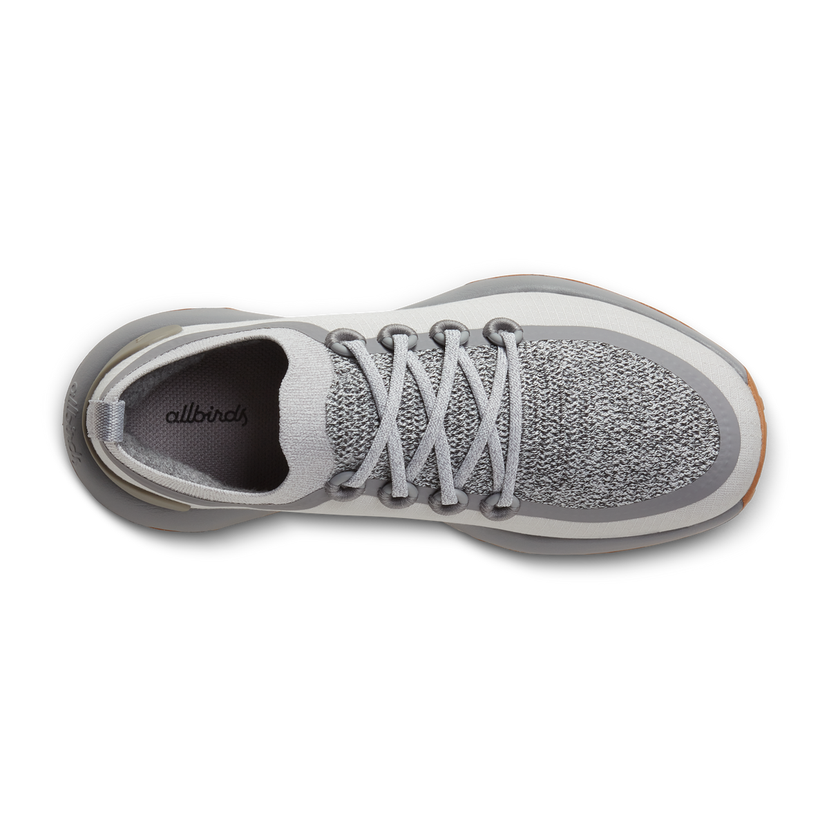 Men's Trail Running Shoe in Medium Grey with Rugged Khaki Sole