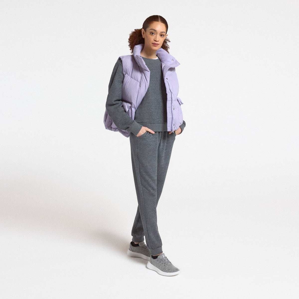 Women's Sweatshirt in a Merino Blend - Natural Grey Heather