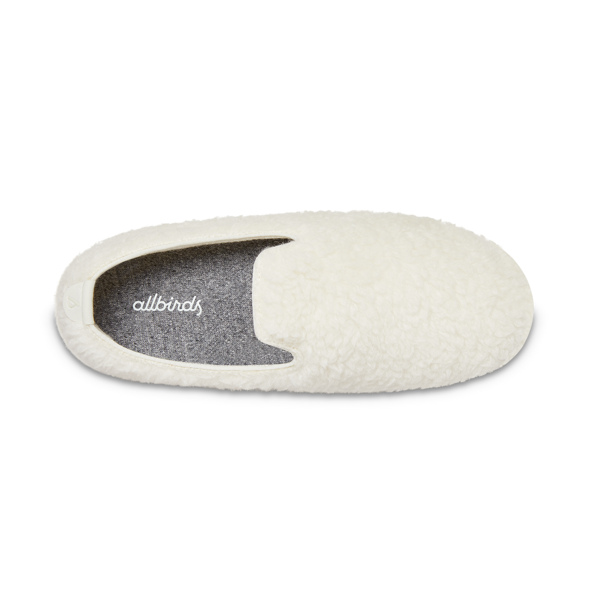 Big Kids Smallbirds Wool Loungers — Natural White Fluffs with Natural White Sole