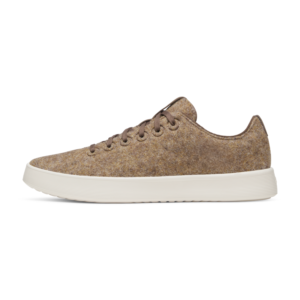 Women's Wool Cruiser in Dark Camel with a Natural White Sole