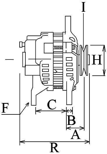 Dynastarter Volt 12 11Ampère Volvo Penta MD1, MD2, MD6 Albin AD21
