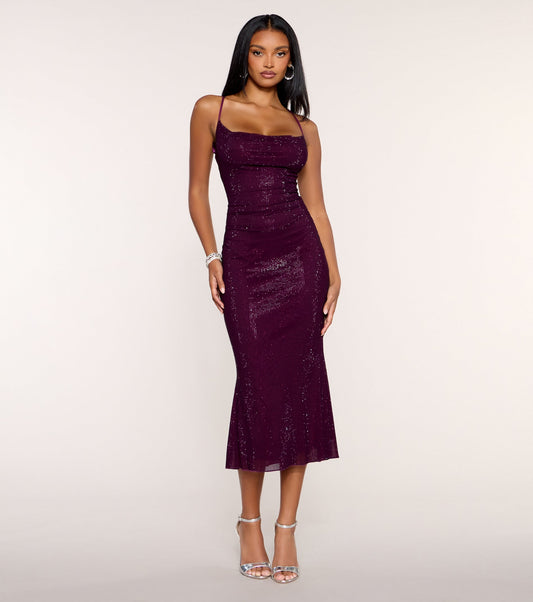 Cosette Rhinestone Mermaid Midi Formal Dress