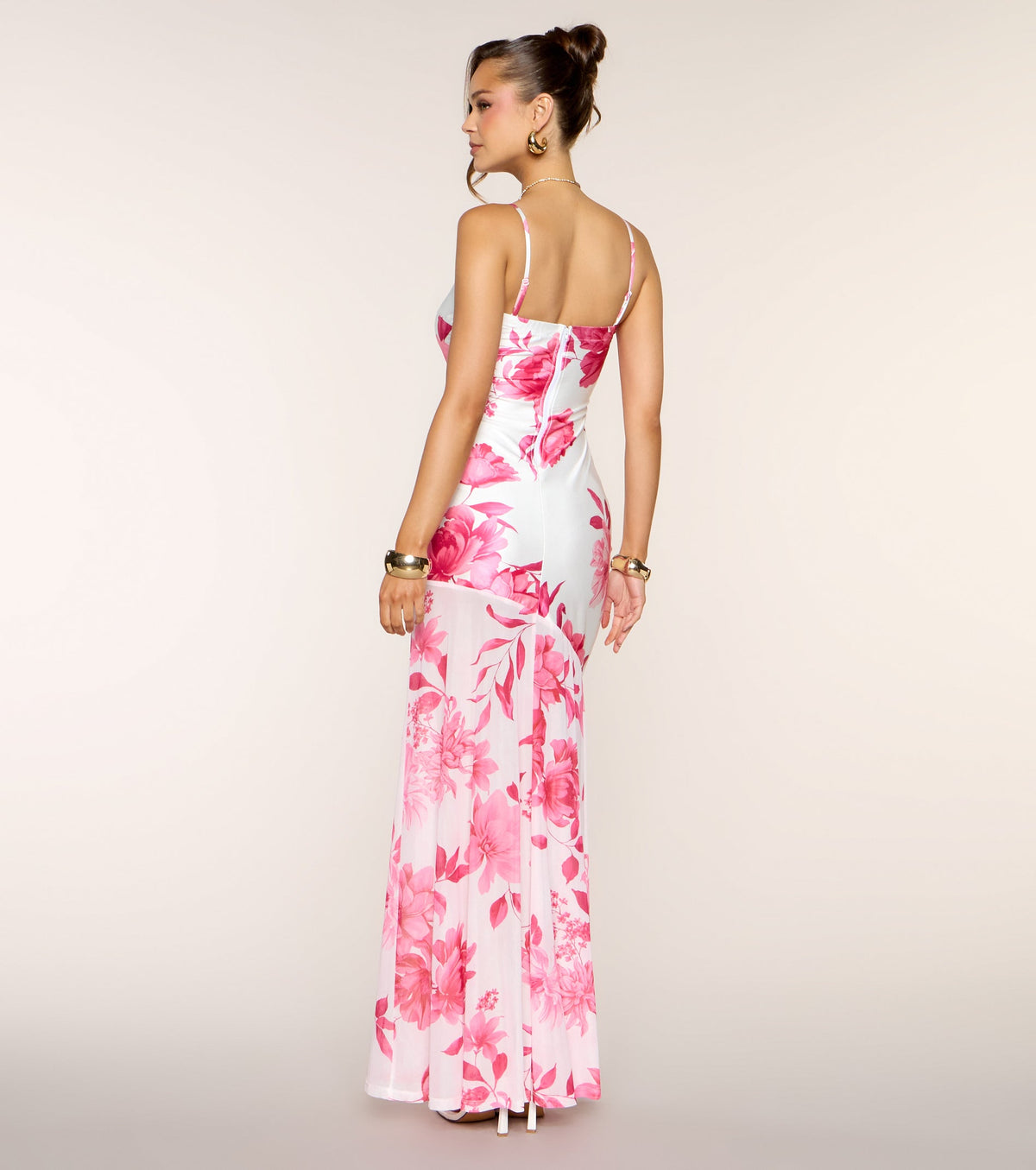 Kenzie Floral Formal Dress With Bag