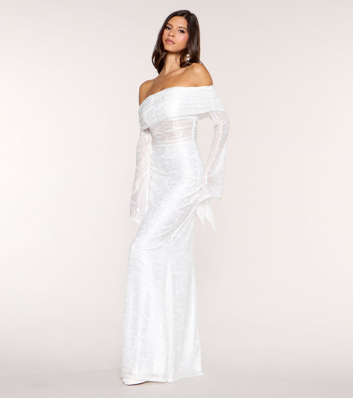Aviana Lace Off-Shoulder Mermaid Formal Dress
